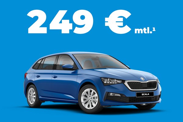 Škoda Scala Selection 1.5 TSI 110 kW, 249,– € mtl.¹